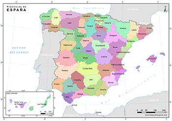 Mapa provincias de España