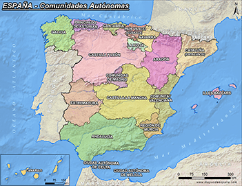 Mapa de españa comunidades