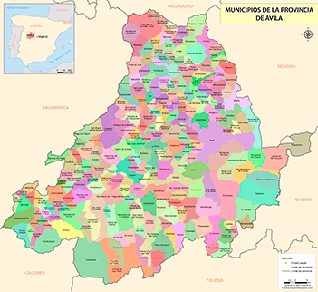 Mapa provincia de Ávila