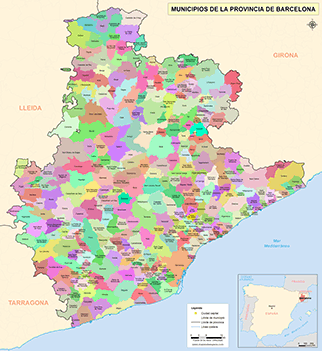Mapa provincia de Barcelona