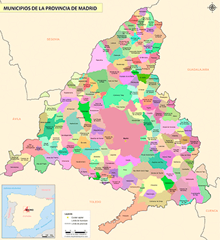 Mapa provincia de Madrid