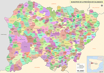 Mapa provincia de Salamanca