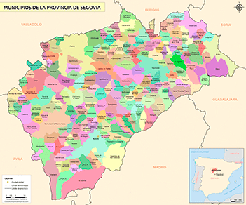 Mapa provincia de Segovia