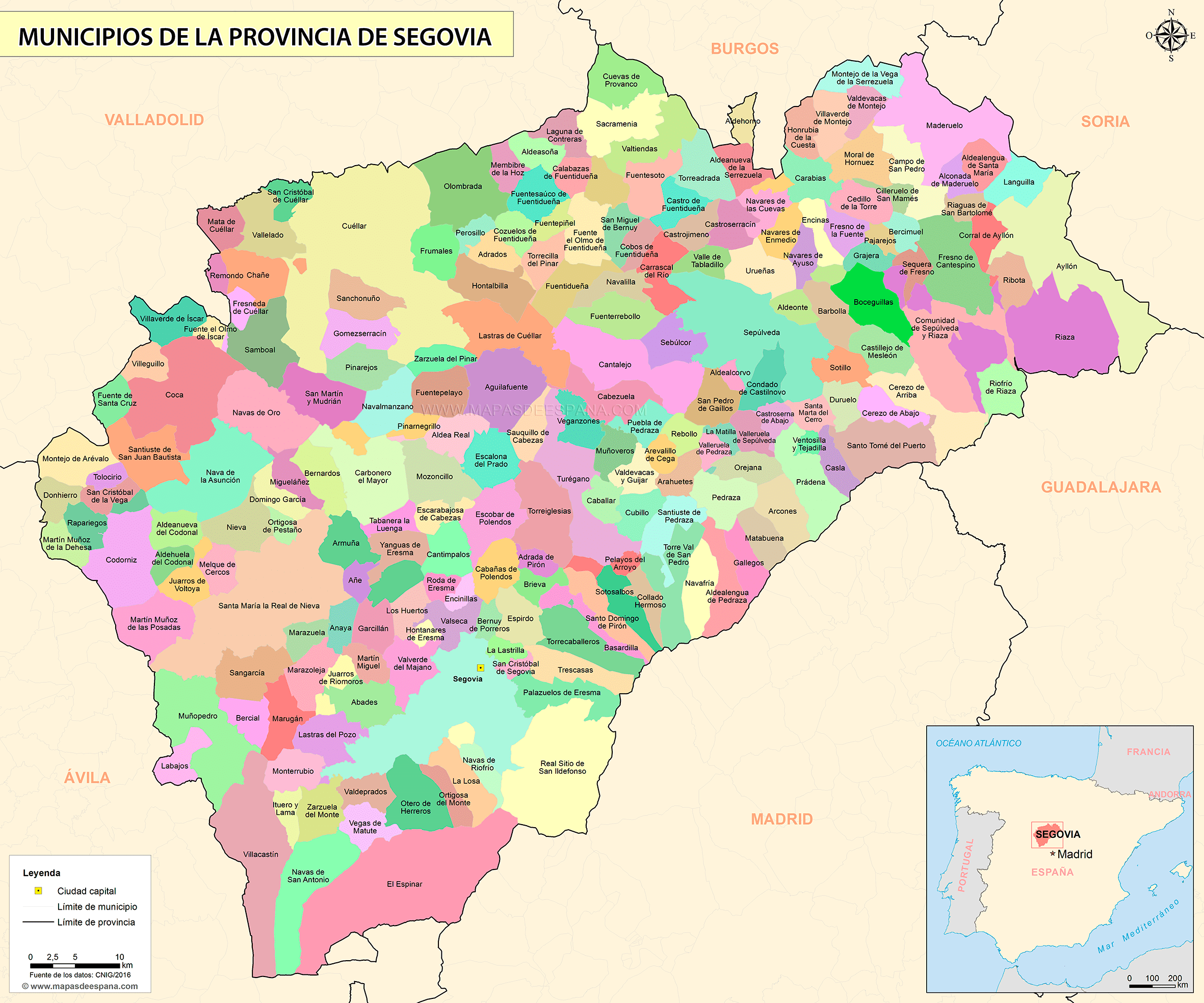 Resultado de imagen de MAPA DE SEGOVIA