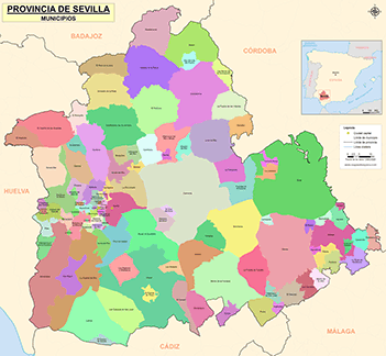 Mapa provincia de Sevilla