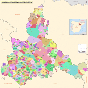 Mapa provincia de Zaragoza